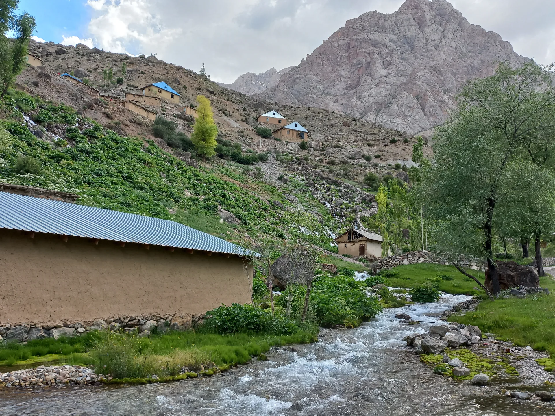 Mountain backdrop in the Fann Mountains, Tajikistan