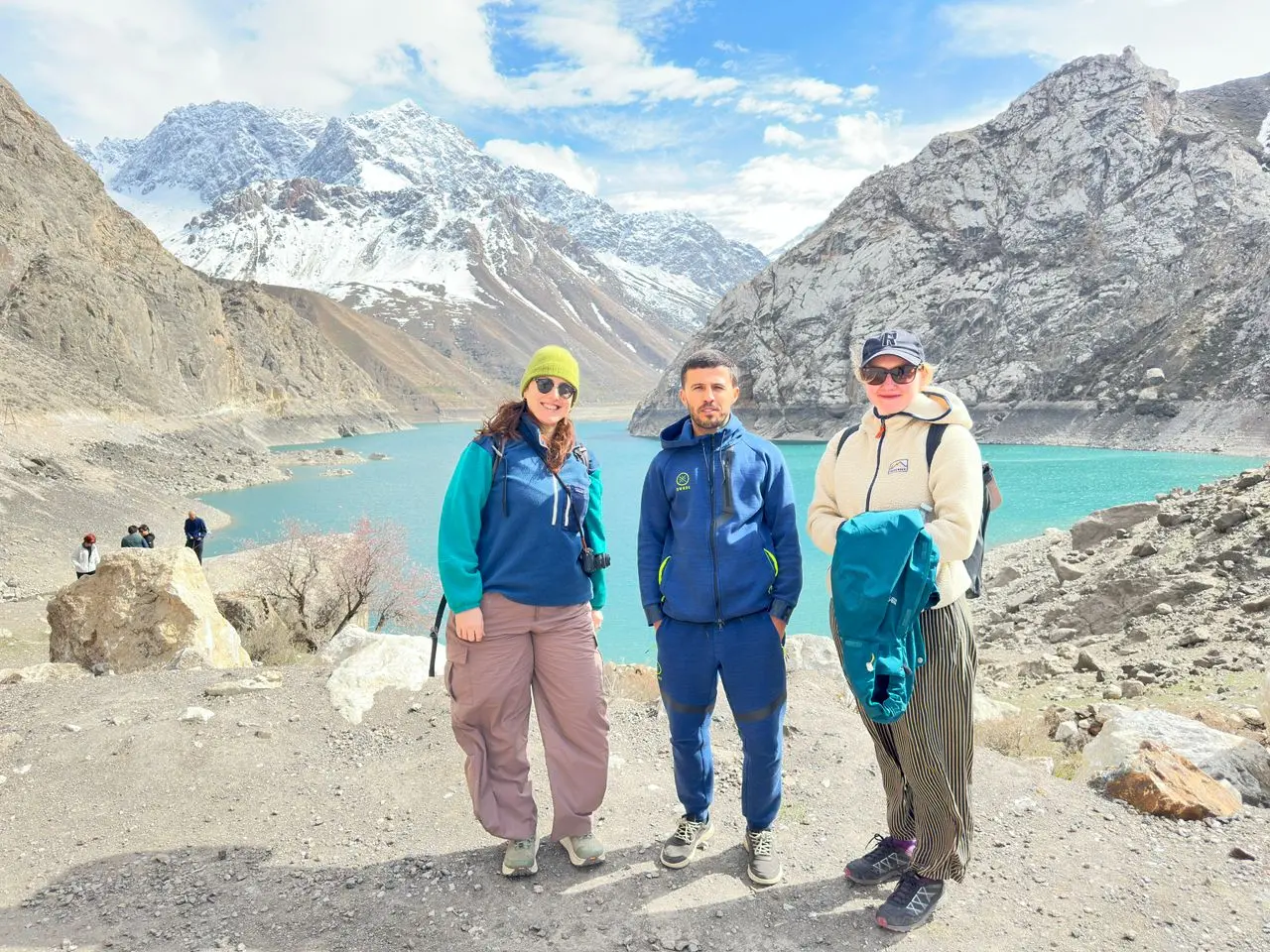 Tourists visiting Seven Lakes in Tajikistan from Samarkand